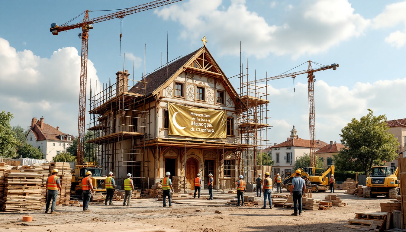 discover the project to transform a house into a mosque in Cugnaux, near Toulouse. this work marks an important step for the local community, fostering cultural and spiritual development. follow the evolution of this project which will strengthen social ties and diversity.